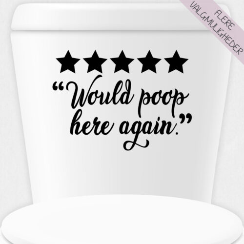 Wallstickers - WC - BAD - TOILET -stort udvalg hos Hjemlux.dk