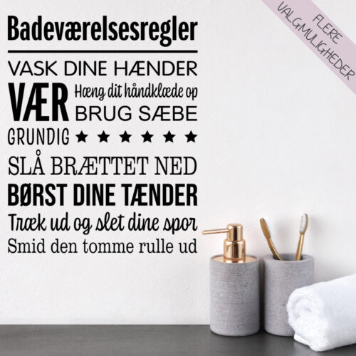 Wallstickers - WC - BAD - TOILET -stort udvalg hos Hjemlux.dk