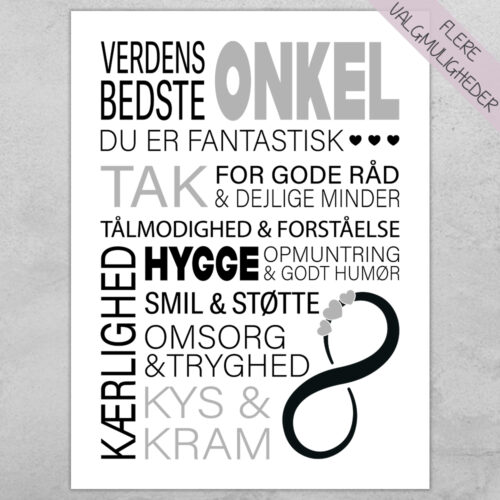 Plakat - personlige plakater - stort udvalg hos Hjemlux.dk