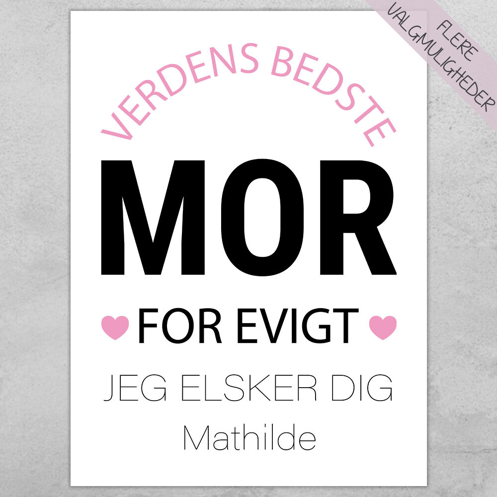 Plakat - personlige plakater - stort udvalg hos Hjemlux.dk