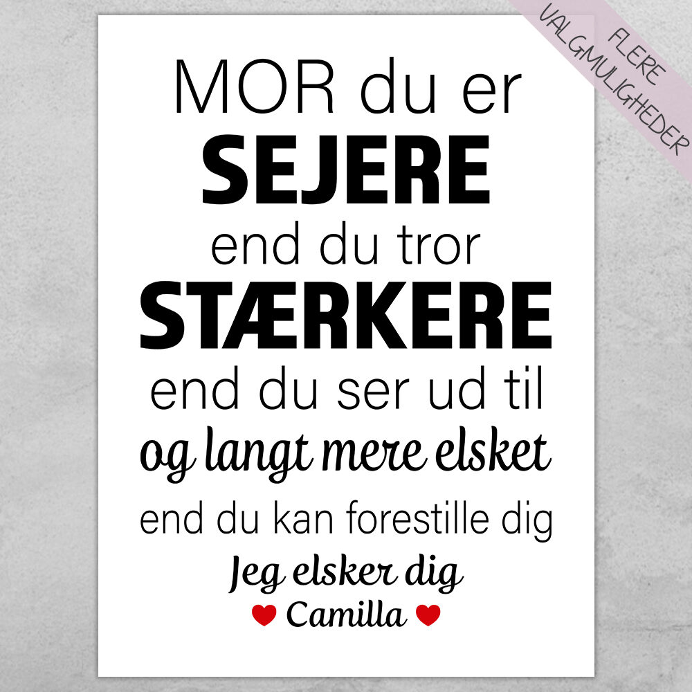 Plakat - personlige plakater - stort udvalg hos Hjemlux.dk