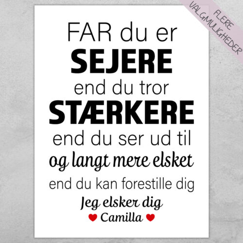 Plakat - personlige plakater - stort udvalg hos Hjemlux.dk