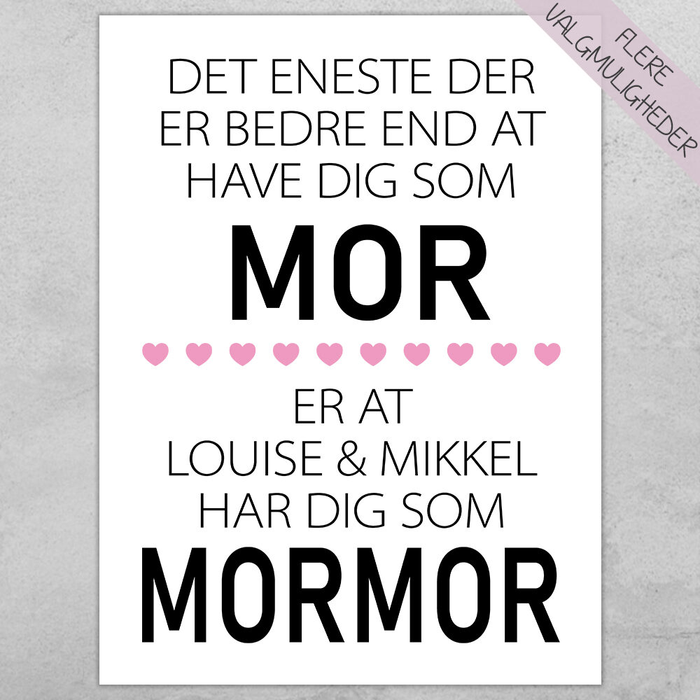 Plakat - personlige plakater - stort udvalg hos Hjemlux.dk