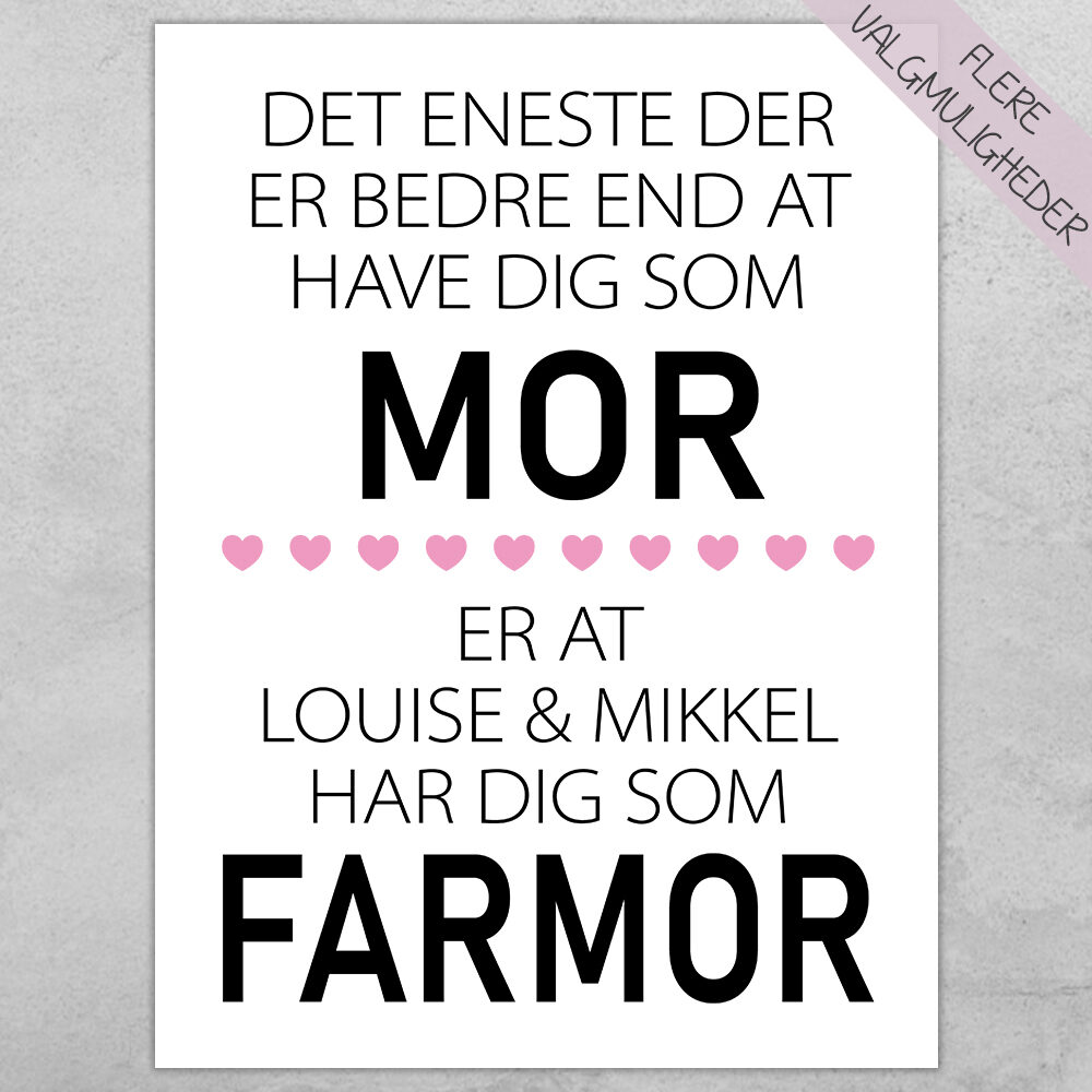 Plakat - personlige plakater - stort udvalg hos Hjemlux.dk