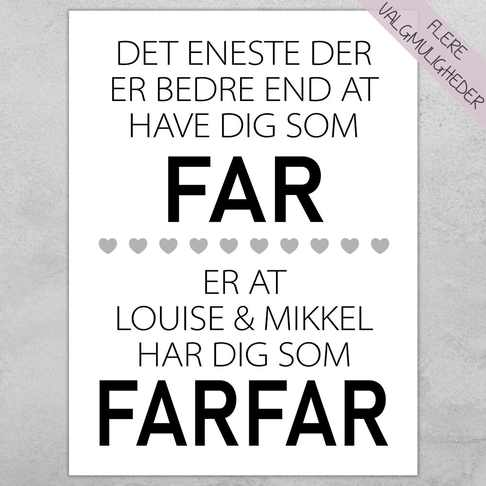 Plakat - personlige plakater - stort udvalg hos Hjemlux.dk