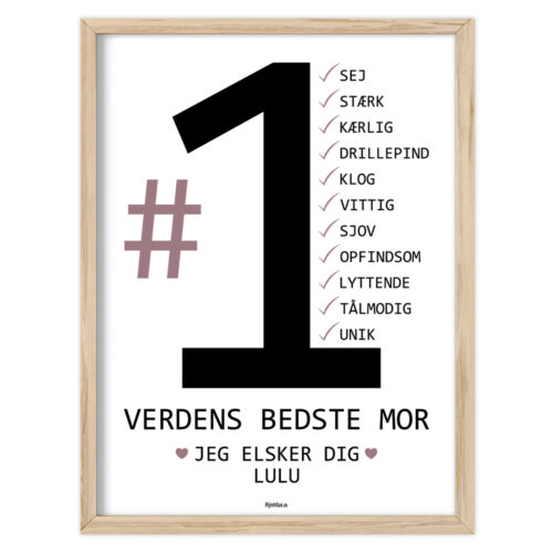 #1 Verdens bedste mor | Plakat