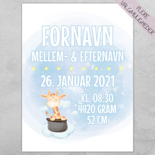 Plakat - Personlige Børne Plakater - stort udvalg hos Hjemlux.dk