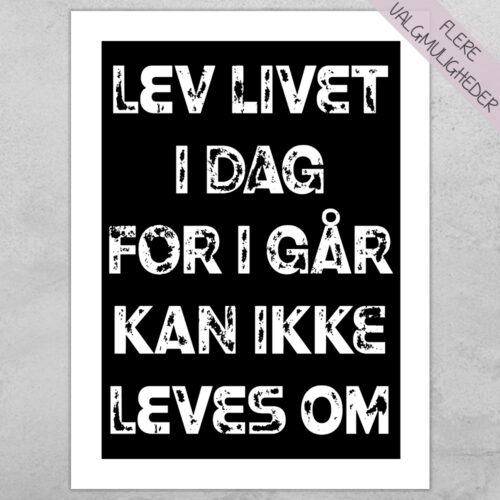 Plakater - Citat Plakat - stort udvalg hos Hjemlux.dk