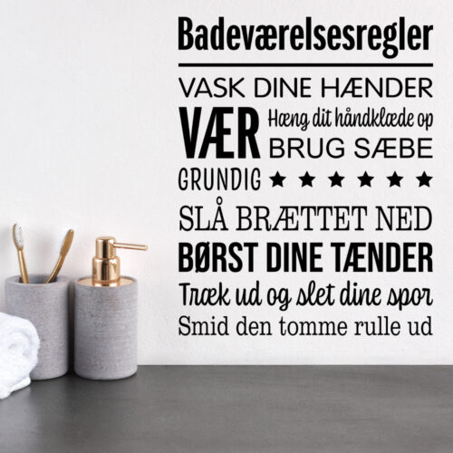 Wallstickers til badeværelset