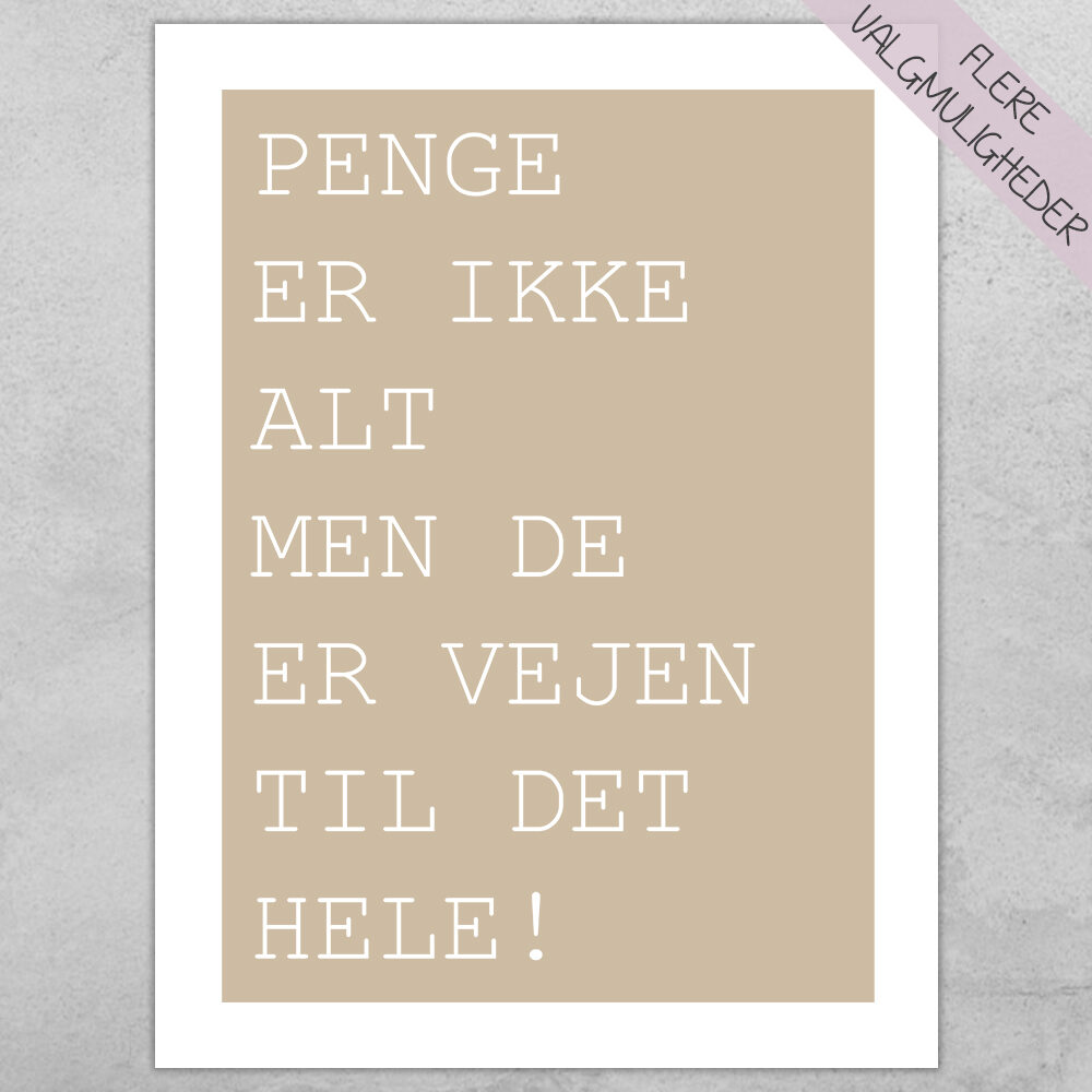Plakat - citat & tekst plakater - stort udvalg hos Hjemlux.dk