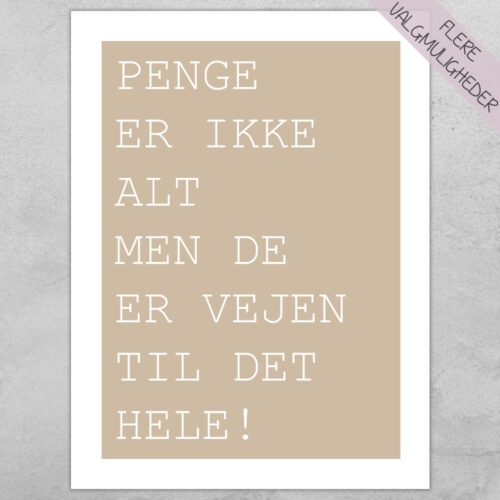 Plakat - citat & tekst plakater - stort udvalg hos Hjemlux.dk