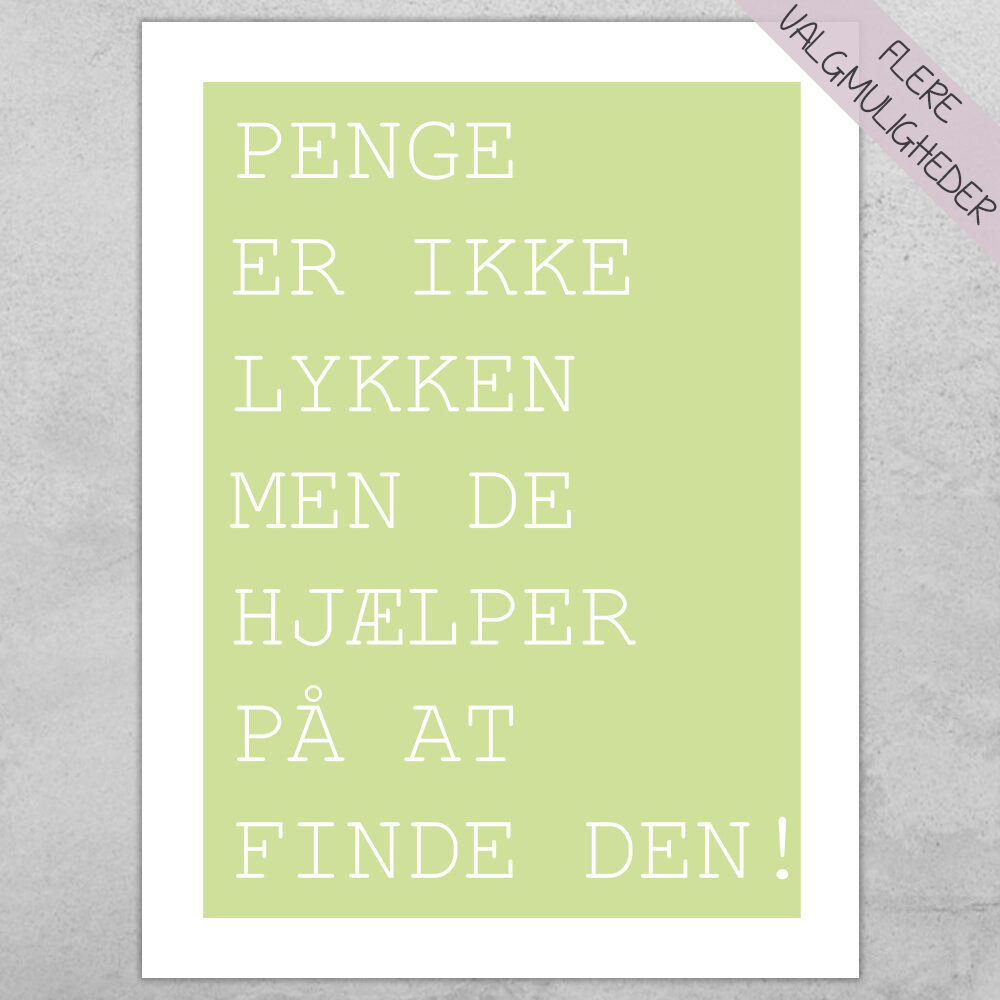 Plakat - citat & tekst plakater - stort udvalg hos Hjemlux.dk