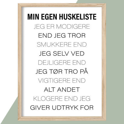 Plakat - citat & tekst plakater - stort udvalg hos Hjemlux.dk