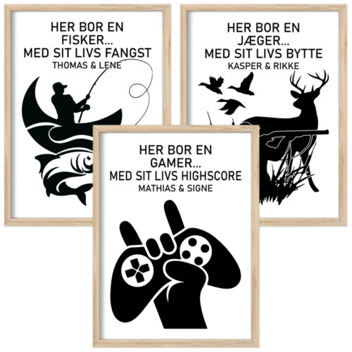 Plakater med "Her bor en..."