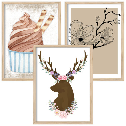 Plakater med motiver og illustrationer