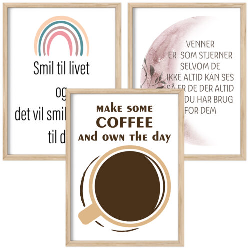 Plakater med tekster og citater