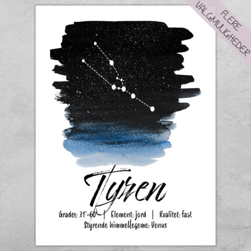 Plakat - stjernetegn - plakater - stort udvalg hos Hjemlux.dk