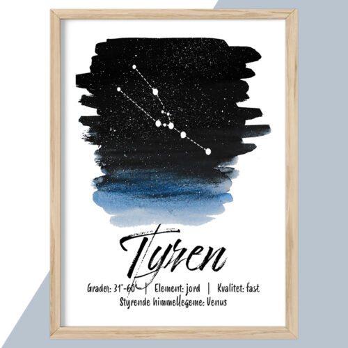 Plakat - stjernetegn - plakater - stort udvalg hos Hjemlux.dk