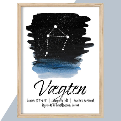 Plakat - stjernetegn - plakater - stort udvalg hos Hjemlux.dk