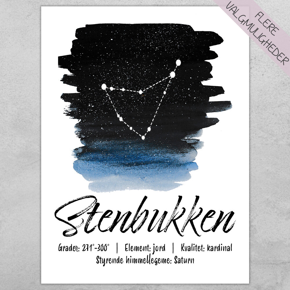Plakat - stjernetegn - plakater - stort udvalg hos Hjemlux.dk