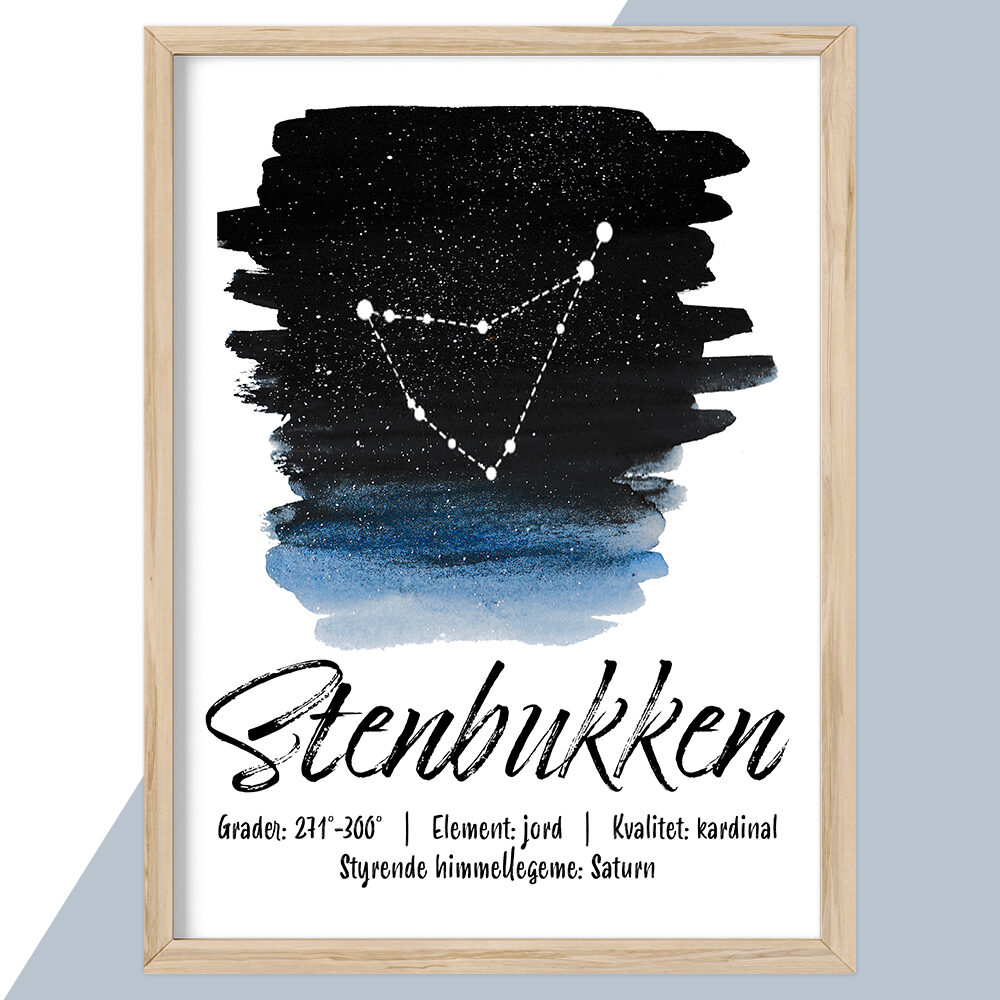 Plakat - stjernetegn - plakater - stort udvalg hos Hjemlux.dk
