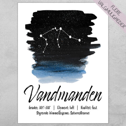 Plakat - stjernetegn - plakater - stort udvalg hos Hjemlux.dk