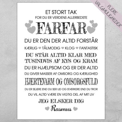 Plakat - personlige plakater - plakater - stort udvalg hos Hjemlux.dk