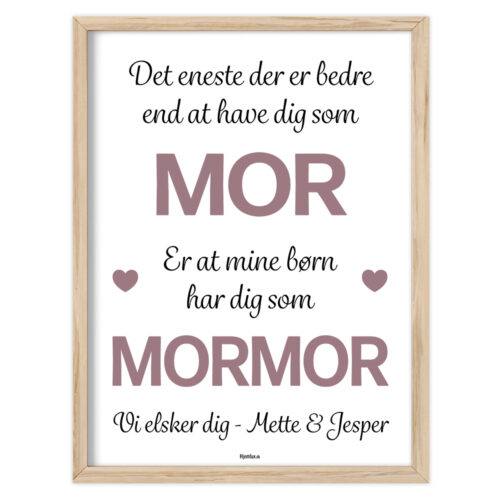 Det eneste der er bedre... mor/mormor - Edition 2 | Plakat