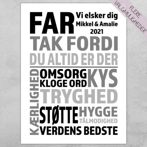 Plakat - personlige plakater - plakater - stort udvalg hos Hjemlux.dk