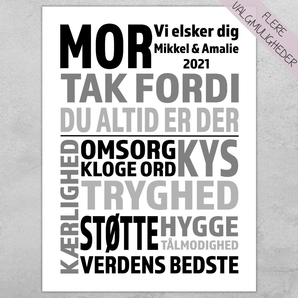 Plakat - personlige plakater - plakater - stort udvalg hos Hjemlux.dk