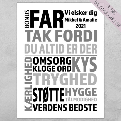 Plakat - personlige plakater - plakater - stort udvalg hos Hjemlux.dk