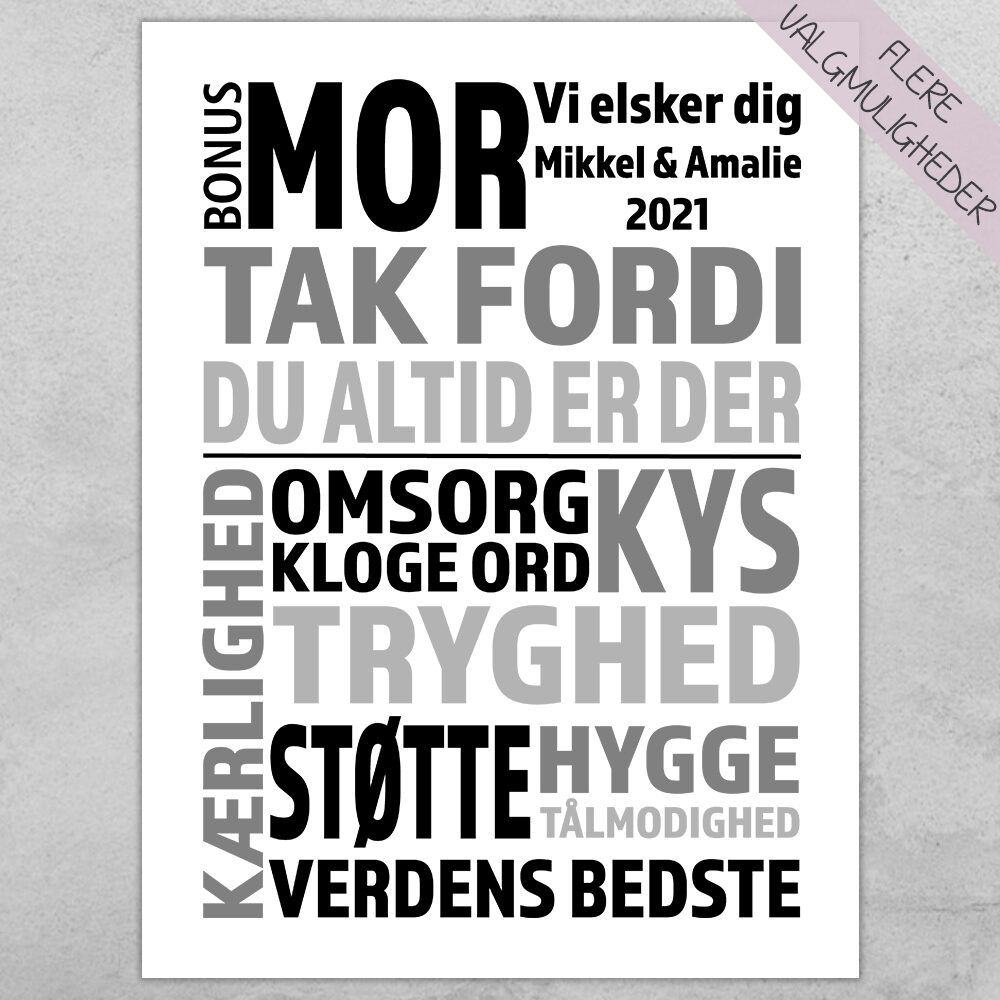 Plakat - personlige plakater - plakater - stort udvalg hos Hjemlux.dk
