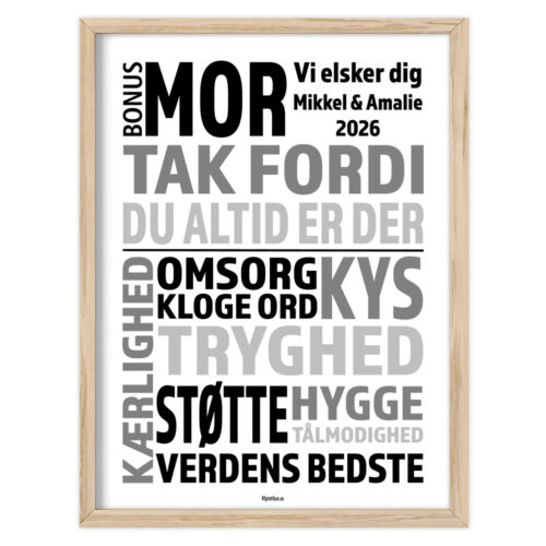 Bonusmor, tak fordi du altid er der | Plakat