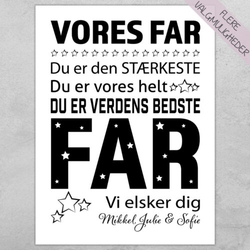 Plakat - personlige plakater - plakater - stort udvalg hos Hjemlux.dk