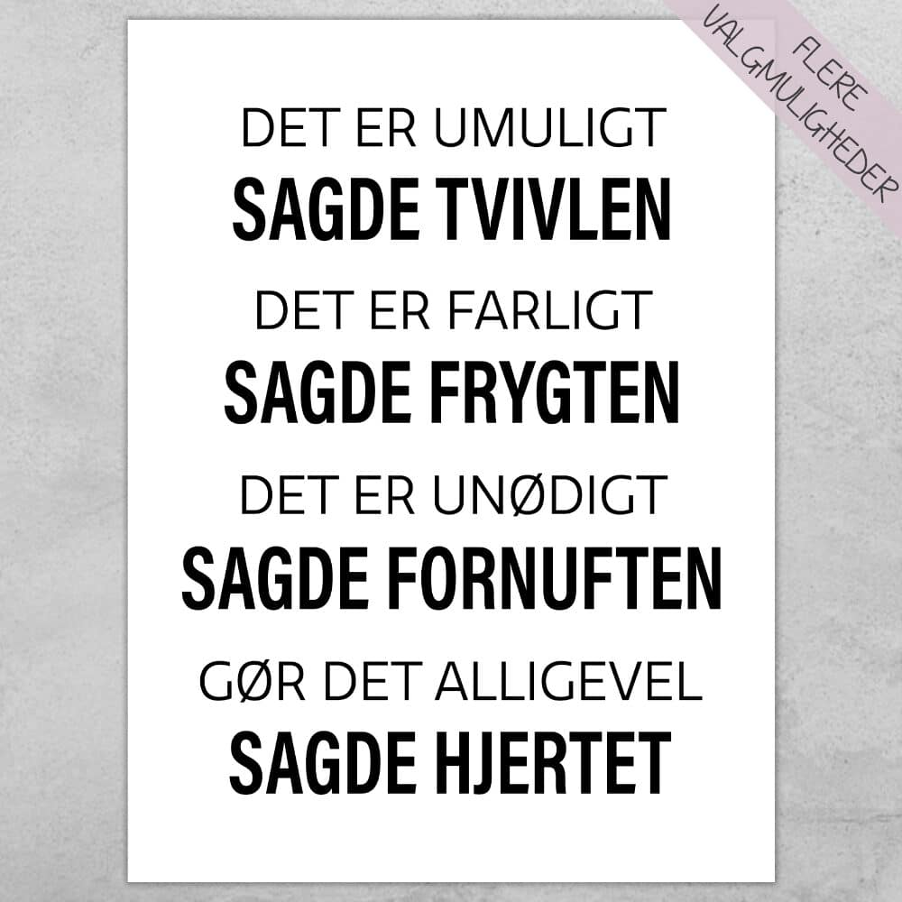 Plakat - personlige plakater - plakater - stort udvalg hos Hjemlux.dk