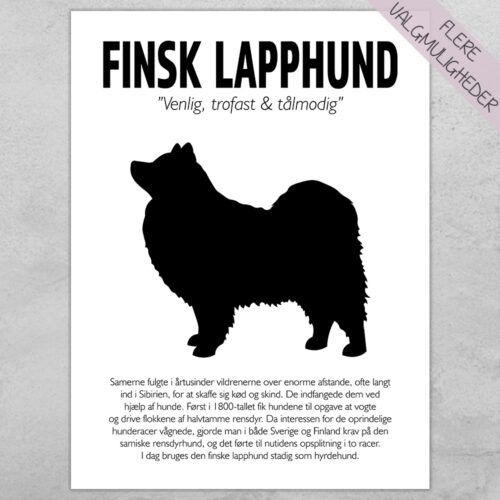 Plakat - personlige hunde plakater - stort udvalg hos Hjemlux.dk