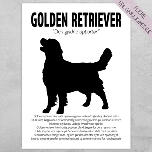 Plakat - personlige hunde plakater - stort udvalg hos Hjemlux.dk