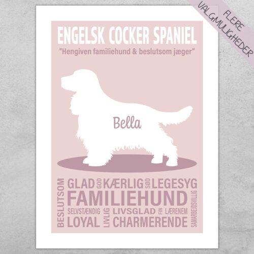 Plakat - personlige hunde plakater - stort udvalg hos Hjemlux.dk