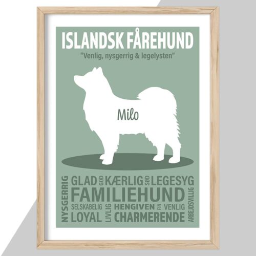 Plakat - personlige hunde plakater - stort udvalg hos Hjemlux.dk