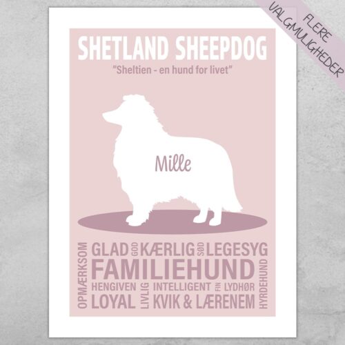 Plakat - personlige hunde plakater - stort udvalg hos Hjemlux.dk