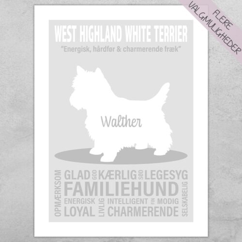 Plakat - personlige hunde plakater - stort udvalg hos Hjemlux.dk