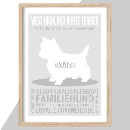 Plakat - personlige hunde plakater - stort udvalg hos Hjemlux.dk