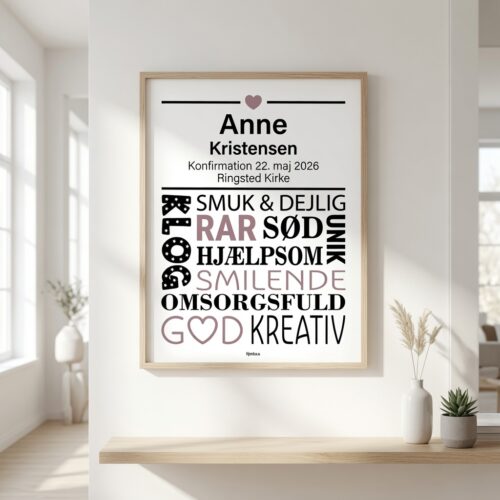 Alternative view of Konfirmation klog, smuk & dejlig | Plakat