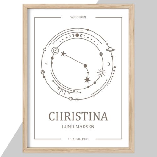 Plakat personlig - Stjernetegn vædderen - My Zodiac