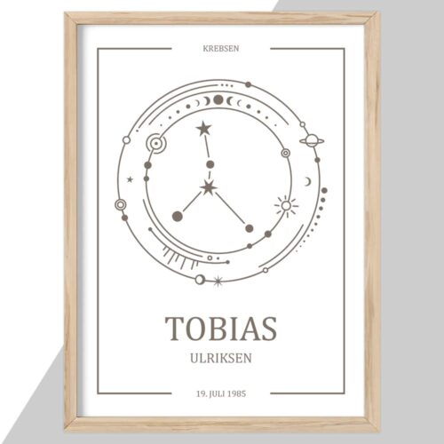 Plakat personlig My Zodiac - Stjernetegn krebsen