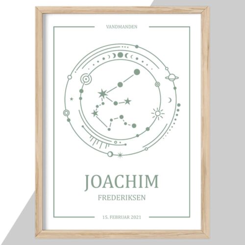 Plakat personlig - Stjernetegn vandmanden - My Zodiac
