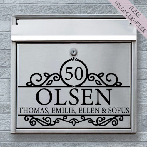 Postkasse stickers - navne stickers - stort udvalg hos Hjemlux.dk