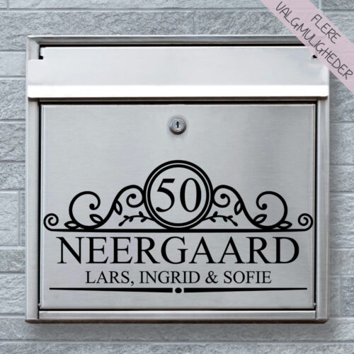 Postkasse stickers - navne stickers - stort udvalg hos Hjemlux.dk