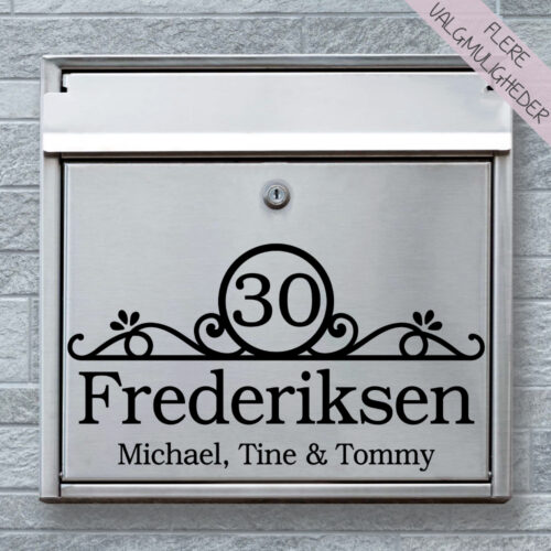 Postkasse stickers - navne stickers - stort udvalg hos Hjemlux.dk