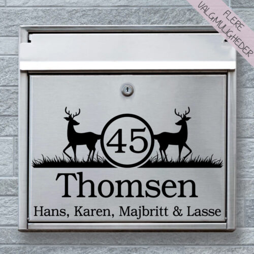 Postkasse stickers - navne stickers - stort udvalg hos Hjemlux.dk